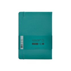 Cuaderno con gomilla antartik notes tapa dura a5 hojas cuadricula verde aguamarina 100 hojas 80 gr