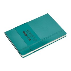 Cuaderno con gomilla antartik notes tapa dura a5 hojas cuadricula verde aguamarina 100 hojas 80 gr