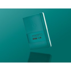 Cuaderno con gomilla antartik notes tapa dura a5 hojas cuadricula verde aguamarina 100 hojas 80 gr