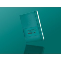 Cuaderno con gomilla antartik notes tapa dura a5 hojas rayas verde aguamarina 100 hojas 80 gr fsc