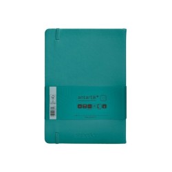 Cuaderno con gomilla antartik notes tapa dura a5 hojas puntos verde aguamarina 100 hojas 80 gr fsc