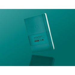 Cuaderno con gomilla antartik notes tapa dura a5 hojas puntos verde aguamarina 100 hojas 80 gr fsc