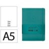 Cuaderno con gomilla antartik notes tapa dura a5 hojas lisas verde aguamarina 100 hojas 80 gr fsc