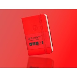 Cuaderno con gomilla antartik notes tapa dura a7 hojas lisas rojo 80 hojas 80 gr fsc