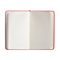 Cuaderno con gomilla antartik notes tapa dura a6 hojas cuadricula rojo 100 hojas 80 gr fsc