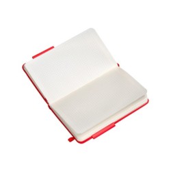 Cuaderno con gomilla antartik notes tapa dura a6 hojas cuadricula rojo 100 hojas 80 gr fsc
