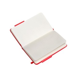 Cuaderno con gomilla antartik notes tapa dura a6 hojas rayas rojo 100 hojas 80 gr fsc