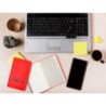 Cuaderno con gomilla antartik notes tapa dura a6 hojas rayas rojo 100 hojas 80 gr fsc