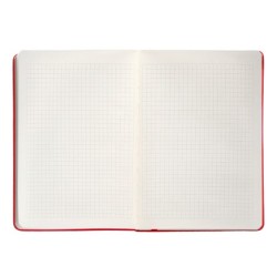 Cuaderno con gomilla antartik notes tapa dura a5 hojas cuadricula rojo 100 hojas 80 gr fsc