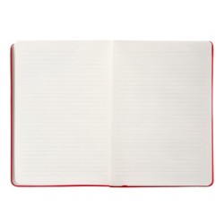 Cuaderno con gomilla antartik notes tapa dura a5 hojas rayas rojo 100 hojas 80 gr fsc