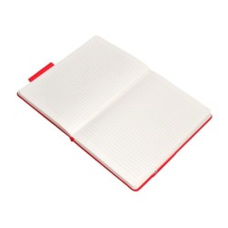 Cuaderno con gomilla antartik notes tapa dura a5 hojas rayas rojo 100 hojas 80 gr fsc