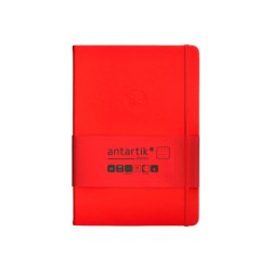 Cuaderno con gomilla antartik notes tapa dura a5 hojas puntos rojo 100 hojas 80 gr fsc
