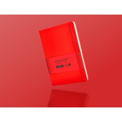 Cuaderno con gomilla antartik notes tapa dura a5 hojas lisas rojo 100 hojas 80 gr fsc