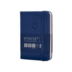 Cuaderno con gomilla antartik notes tapa dura a7 hojas lisas azul marino 80 hojas 80 gr fsc