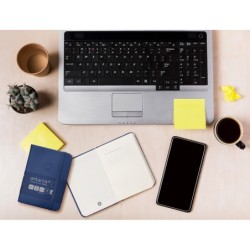 Cuaderno con gomilla antartik notes tapa dura a7 hojas lisas azul marino 80 hojas 80 gr fsc