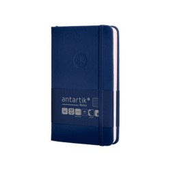 Cuaderno con gomilla antartik notes tapa dura a6 hojas cuadricula azul marino 100 hojas 80 gr fsc