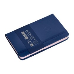 Cuaderno con gomilla antartik notes tapa dura a6 hojas cuadricula azul marino 100 hojas 80 gr fsc
