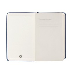 Cuaderno con gomilla antartik notes tapa dura a6 hojas cuadricula azul marino 100 hojas 80 gr fsc