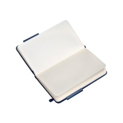 Cuaderno con gomilla antartik notes tapa dura a6 hojas cuadricula azul marino 100 hojas 80 gr fsc