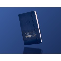 Cuaderno con gomilla antartik notes tapa dura a6 hojas cuadricula azul marino 100 hojas 80 gr fsc