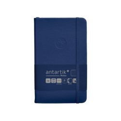Cuaderno con gomilla antartik notes tapa dura a6 hojas rayas azul marino 100 hojas 80 gr fsc