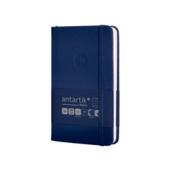 Cuaderno con gomilla antartik notes tapa dura a6 hojas rayas azul marino 100 hojas 80 gr fsc