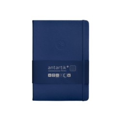 Cuaderno con gomilla antartik notes tapa dura a5 hojas cuadricula azul marino 100 hojas 80 gr fsc