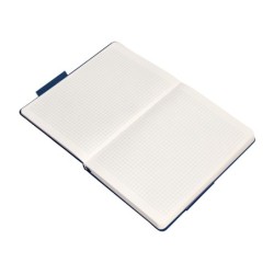 Cuaderno con gomilla antartik notes tapa dura a5 hojas cuadricula azul marino 100 hojas 80 gr fsc