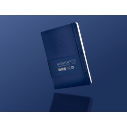Cuaderno con gomilla antartik notes tapa dura a5 hojas cuadricula azul marino 100 hojas 80 gr fsc