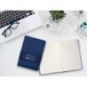 Cuaderno con gomilla antartik notes tapa dura a5 hojas cuadricula azul marino 100 hojas 80 gr fsc