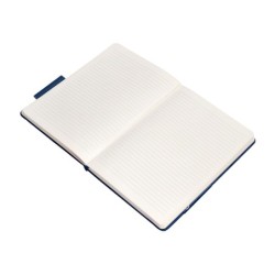 Cuaderno con gomilla antartik notes tapa dura a5 hojas rayas azul marino 100 hojas 80 gr fsc