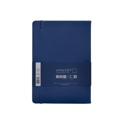 Cuaderno con gomilla antartik notes tapa dura a5 hojas puntos azul marino 100 hojas 80 gr fsc