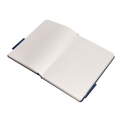 Cuaderno con gomilla antartik notes tapa dura a5 hojas puntos azul marino 100 hojas 80 gr fsc
