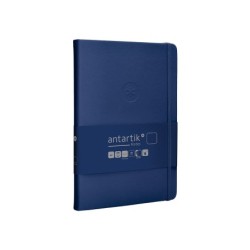Cuaderno con gomilla antartik notes tapa dura a5 hojas lisas azul marino 100 hojas 80 gr fsc