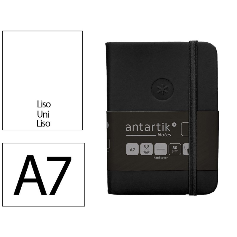 Cuaderno con gomilla antartik notes tapa dura a7 hojas lisas negro 80 hojas 80 gr fsc Cuaderno con gomilla antartik notes tapa dura a7 hojas lisas negro 80 hojas 80 gr fsc