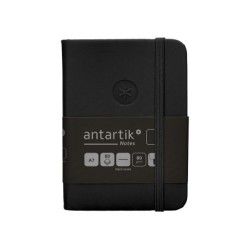 Cuaderno con gomilla antartik notes tapa dura a7 hojas lisas negro 80 hojas 80 gr fsc