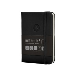 Cuaderno con gomilla antartik notes tapa dura a7 hojas lisas negro 80 hojas 80 gr fsc