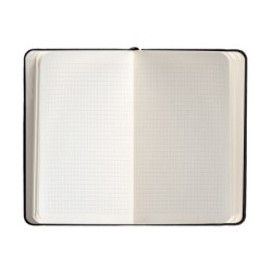 Cuaderno con gomilla antartik notes tapa dura a6 hojas cuadricula negro 100 hojas 80 gr fsc
