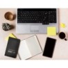 Cuaderno con gomilla antartik notes tapa dura a6 hojas cuadricula negro 100 hojas 80 gr fsc