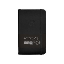 Cuaderno con gomilla antartik notes tapa dura a6 hojas lisas negro 100 hojas 80 gr fsc