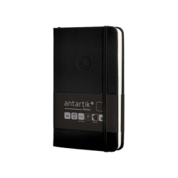 Cuaderno con gomilla antartik notes tapa dura a6 hojas lisas negro 100 hojas 80 gr fsc