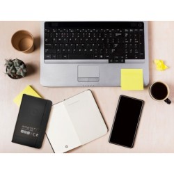Cuaderno con gomilla antartik notes tapa dura a6 hojas lisas negro 100 hojas 80 gr fsc