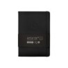 Cuaderno con gomilla antartik notes tapa dura a5 hojas cuadricula negro 100 hojas 80 gr fsc