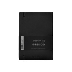 Cuaderno con gomilla antartik notes tapa dura a5 hojas cuadricula negro 100 hojas 80 gr fsc