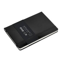 Cuaderno con gomilla antartik notes tapa dura a5 hojas cuadricula negro 100 hojas 80 gr fsc