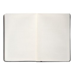 Cuaderno con gomilla antartik notes tapa dura a5 hojas cuadricula negro 100 hojas 80 gr fsc