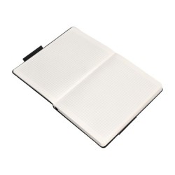 Cuaderno con gomilla antartik notes tapa dura a5 hojas cuadricula negro 100 hojas 80 gr fsc