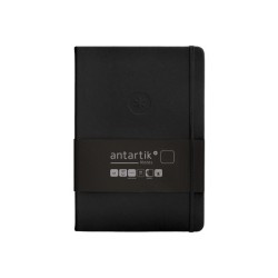 Cuaderno con gomilla antartik notes tapa dura a5 hojas lisas negro 100 hojas 80 gr fsc