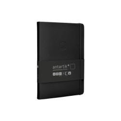 Cuaderno con gomilla antartik notes tapa dura a5 hojas lisas negro 100 hojas 80 gr fsc