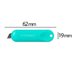 Cuter q-connect plastico mini de seguridad retractil modelos y colores surtidos expositor 30 unidades